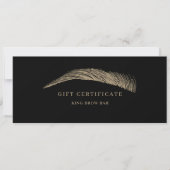 Carte Minimal Eyebrow Black Logo Gift Certificate (Devant)