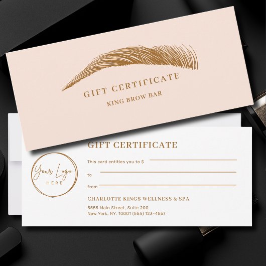 Carte Minimal Eyebrow Logo Gift Certificate