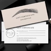 Carte Minimal Eyebrow Logo Gift Certificate