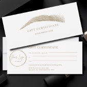 Carte Minimal Eyebrow Logo Gift Certificate
