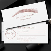 Carte Minimal Eyebrow Logo Gift Certificate