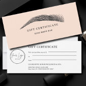 Carte Minimal Eyebrow Logo Gift Certificate