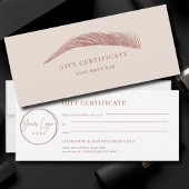 Carte Minimal Eyebrow Logo Gift Certificate