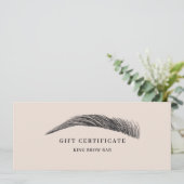 Carte Minimal Eyebrow Logo Gift Certificate (Debout devant)