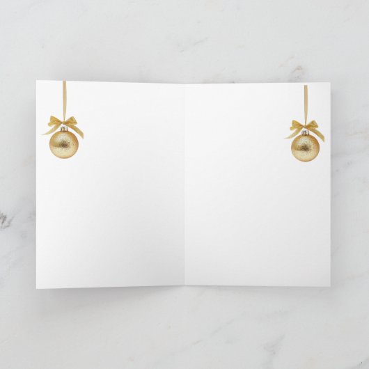 Carte Minimal Golden Christmas Tree Card | Elegant Holid (Intérieur)