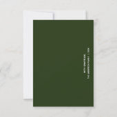 Carte Minimal GRATEFUL | Vert forêt Fête de fin d'année (Dos)