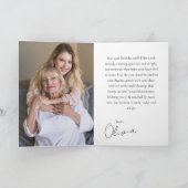 Carte Minimal Modern Photo Modern Birthday Grandma (Intérieur)