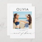 Carte Minimal moderne serez-vous ma servante d'honneur p (Devant / Derrière)