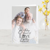 Carte Minimal Photo Birthday Keepsake Son-in-law (Fleur jaune)