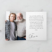 Carte Minimal Photo Birthday Keepsake Uncle (Intérieur)