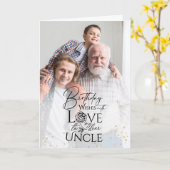 Carte Minimal Photo Birthday Keepsake Uncle (Fleur jaune)