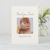 Carte Minimal Photo Happy Father's Day (Debout devant)