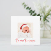 Carte Minimal Plus Le Merrier Photo Holiday Naissance bé (Debout devant)