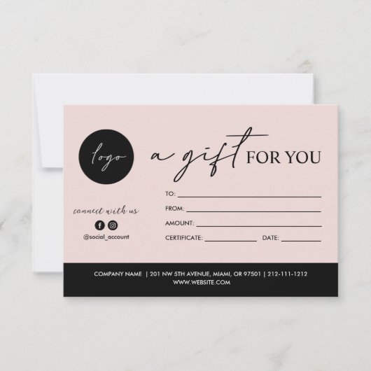 CARTE MINIMAL SCRIPT UN CADEAU POUR VOUS LOGO COMPTE SOC (Devant)