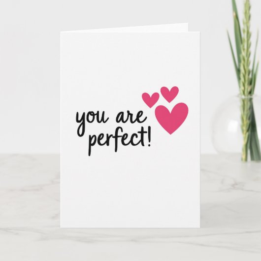 Carte minimale C'est parfait Coeurs (Devant)