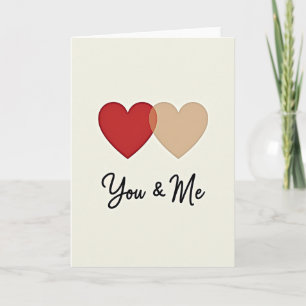 Carte minimale Cœurs Toi et Moi