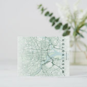 Carte minimale de Washington, DC sur carte postale (Debout devant)