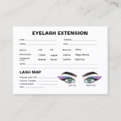 Carte Minimale D'Extension Client Lash Noir Et Bla (Devant)