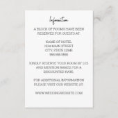 Carte minimale d'insertion de mariage (Devant)