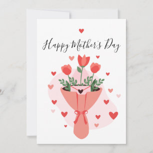 Carte minimale élégante pour la fête des mères