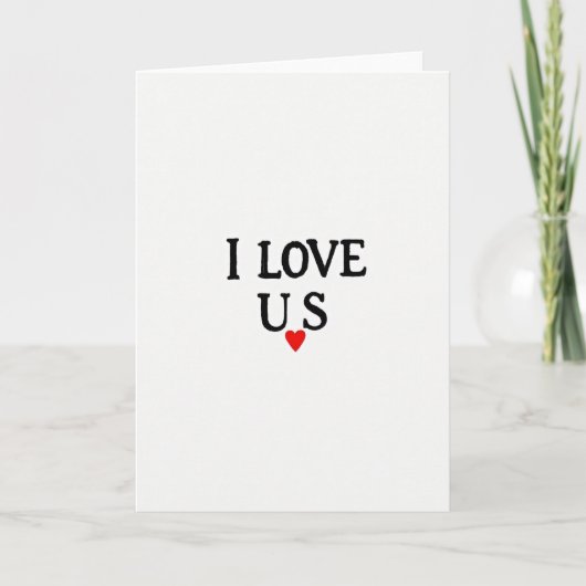 Carte minimale Je T'Aime Cœur (Devant)