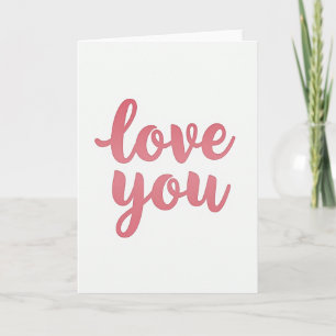 Carte minimale « Je t'aime » en relief
