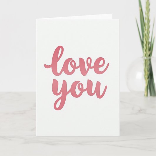 Carte minimale « Je t'aime » en relief (Devant)