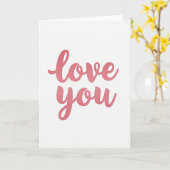 Carte minimale « Je t'aime » en relief (Fleur jaune)