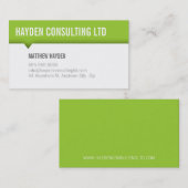 CARTE MINIMALE simple moderne audacieux citron ver (Devant / Derrière)