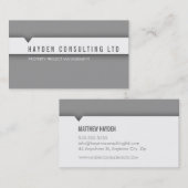 CARTE MINIMALE simple moderne gris argent gris arg (Devant / Derrière)