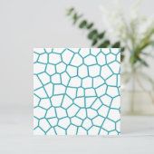 Carte Minimalisme Art Abstrait Pale Turquoise Cellules B (Debout devant)