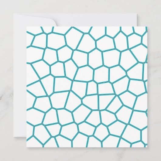 Carte Minimalisme Art Abstrait Pale Turquoise Cellules B (Devant)
