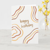 Carte Minimalist Abstract Birthday Card (Fleur jaune)