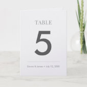 Carte Minimalist Ampersand Wedding | Table Number Folded (Devant)