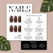 Carte Minimalist False Nails Care Guide & Display Card