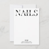 Carte Minimalist False Nails Care Guide & Display Card (Devant)