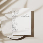 Carte Minimalist Floral Wedding Advice Card