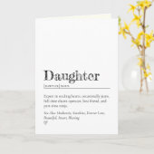Carte Minimalist Funny and Sweet Daughter Definition (Fleur jaune)