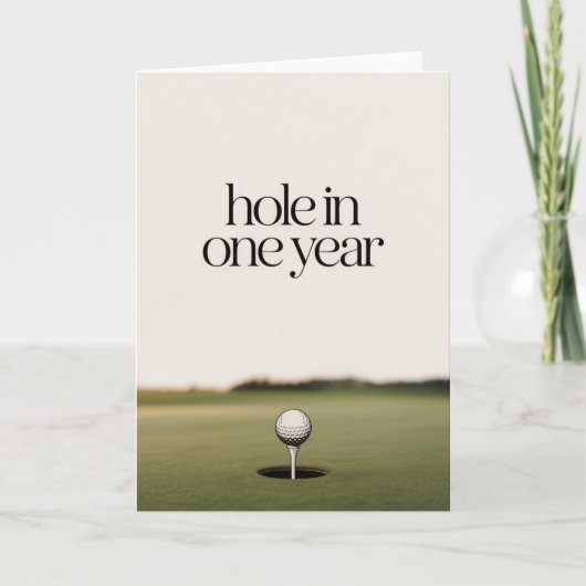 Carte Minimalist Golf Birthday Card for men  (Devant)