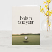 Carte Minimalist Golf Birthday Card for men  (Fleur jaune)