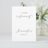 Carte Minimalist Guest Name Table Card Place Card (Debout devant)