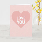 Carte Minimalist I Love You Glitter Dot Card (Fleur jaune)