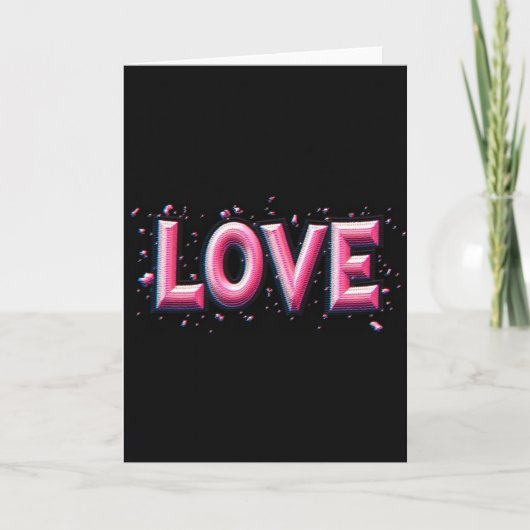 Carte Minimalist Love Text Card (Devant)