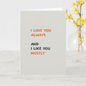 Carte Minimalist Love You Mostly Card (Fleur jaune)