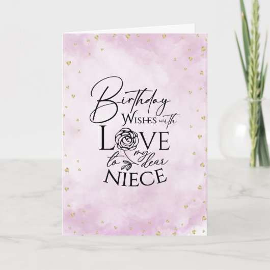 Carte Minimalist Modern Photo Birthday Niece (Devant)