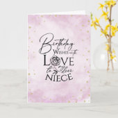 Carte Minimalist Modern Photo Birthday Niece (Fleur jaune)