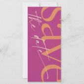 Carte Minimalist Modern Photo Magenta Orange (Devant)