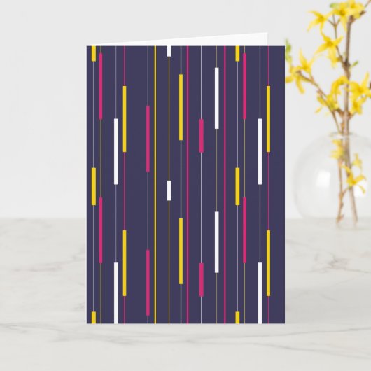 Carte Minimalist Modern Stripes (Fleur jaune)