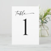 Carte Minimalist Modern Table Number (Debout devant)