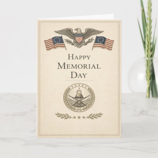 Carte Minimalist Patriotic Memorial Day (Devant)